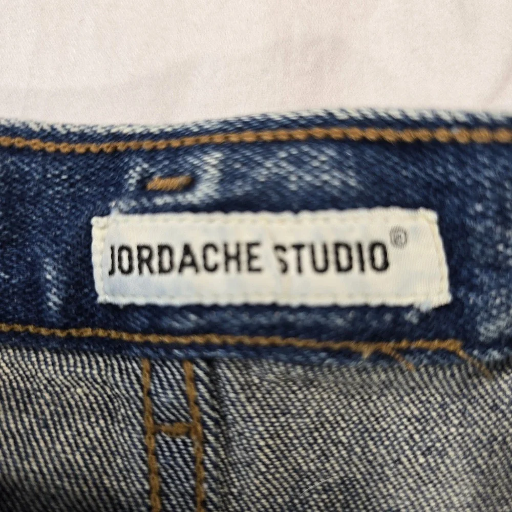 JORDACHE‎ High Waist Acid Dark Wash Denim Skirt 6? VINTAGE